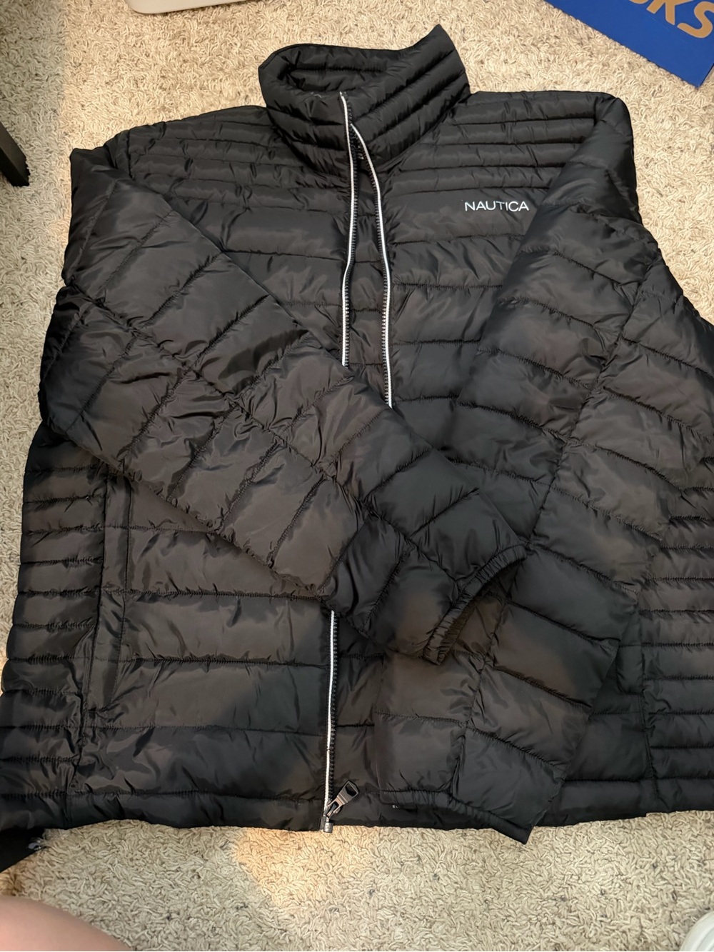 Nautica Black Puffer Coat